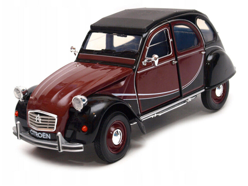 Welly Citroen 2CV 6 Charleston 1:24 černá burgund